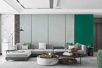 双鸭山轻奢风格-客厅